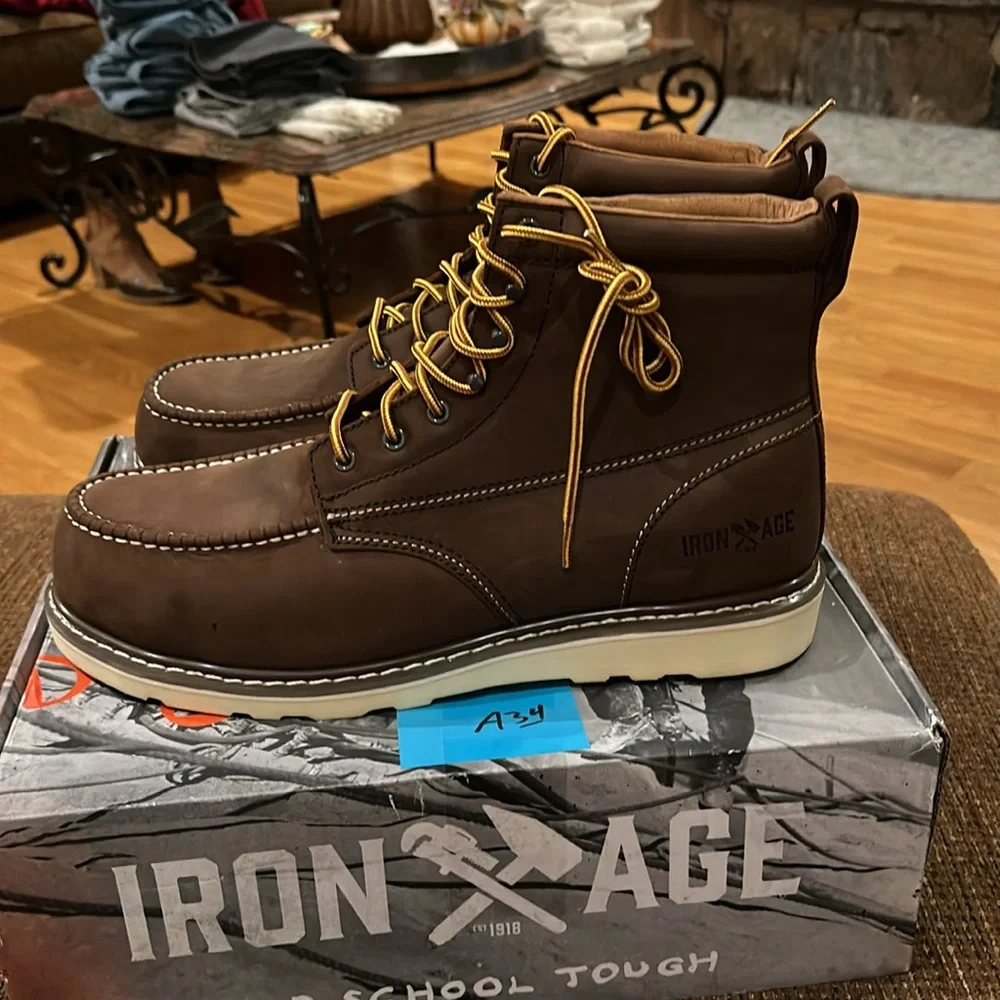 IRON AGE men’s REINFORCER MEN'S BROWN 6